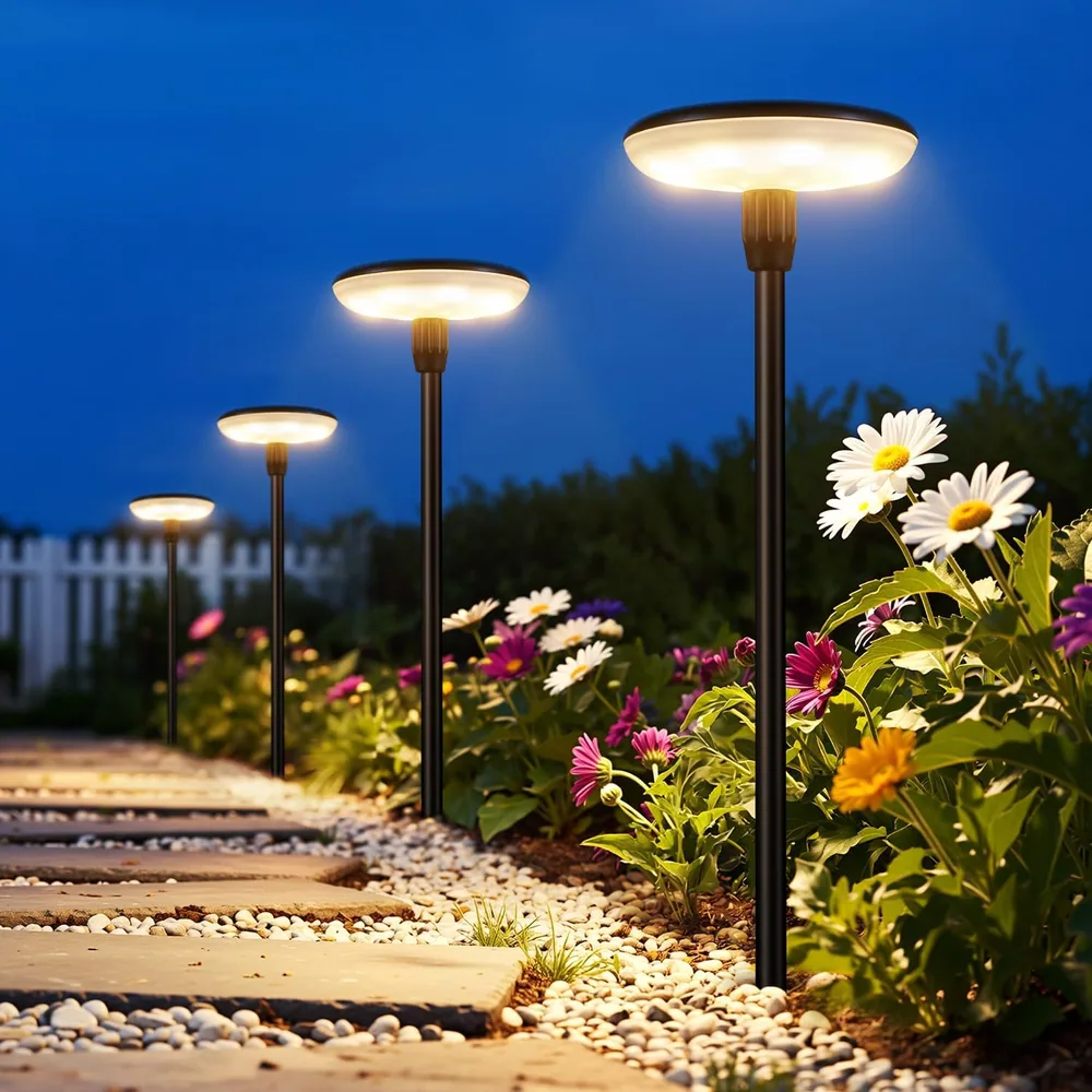 Letmy Metal Pole Solar Path Lights
